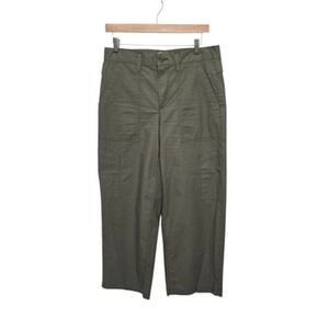 AGOLDE Pants Womens 27 Olive Green Utility Cropped Wide Leg High Rise A9213-3022